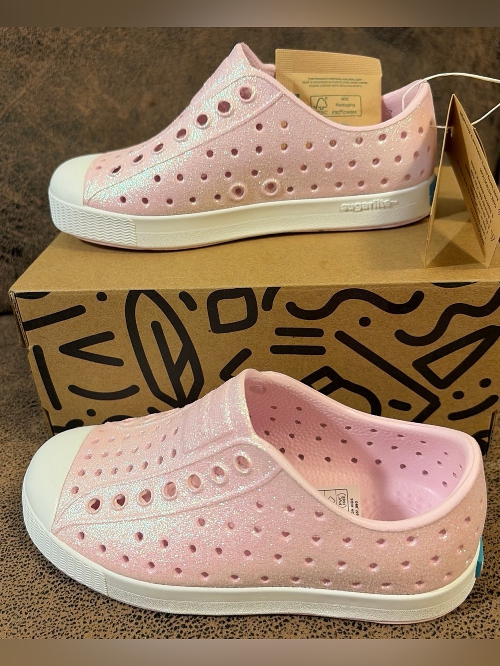 Native Shoes Unisex-Child Jefferson Bio-Bling Sneakers Size C9
